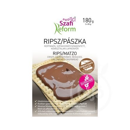 Szafi reform szénhidrátcsökkentett ripsz/pászka 180 g