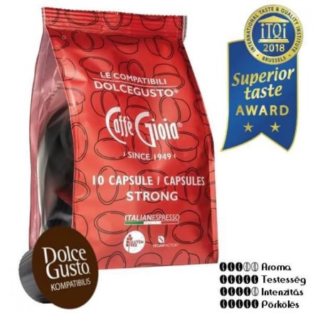 CAFFE GIOIA DOLCE GUSTO KOMPATIBILIS KAPSZULA STRONG, 100% ROBUSTA KÁVÉ 10 DB