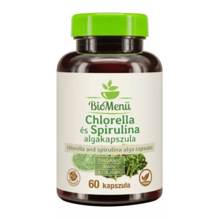 BioMenü BIO CHLORELLA és SPIRULINA ALGA kapszula 60 db