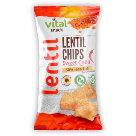 VITAL SNACK LENCSE CHIPS ÉDES CHILI 65 G