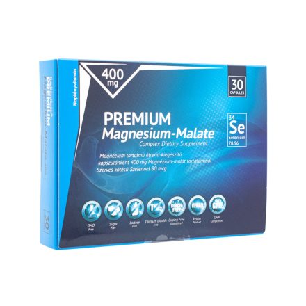 Napfényvitamin Prémium Magnézium-malát 400 mg szerves kötésű szelénnel 80 mcg 30 db